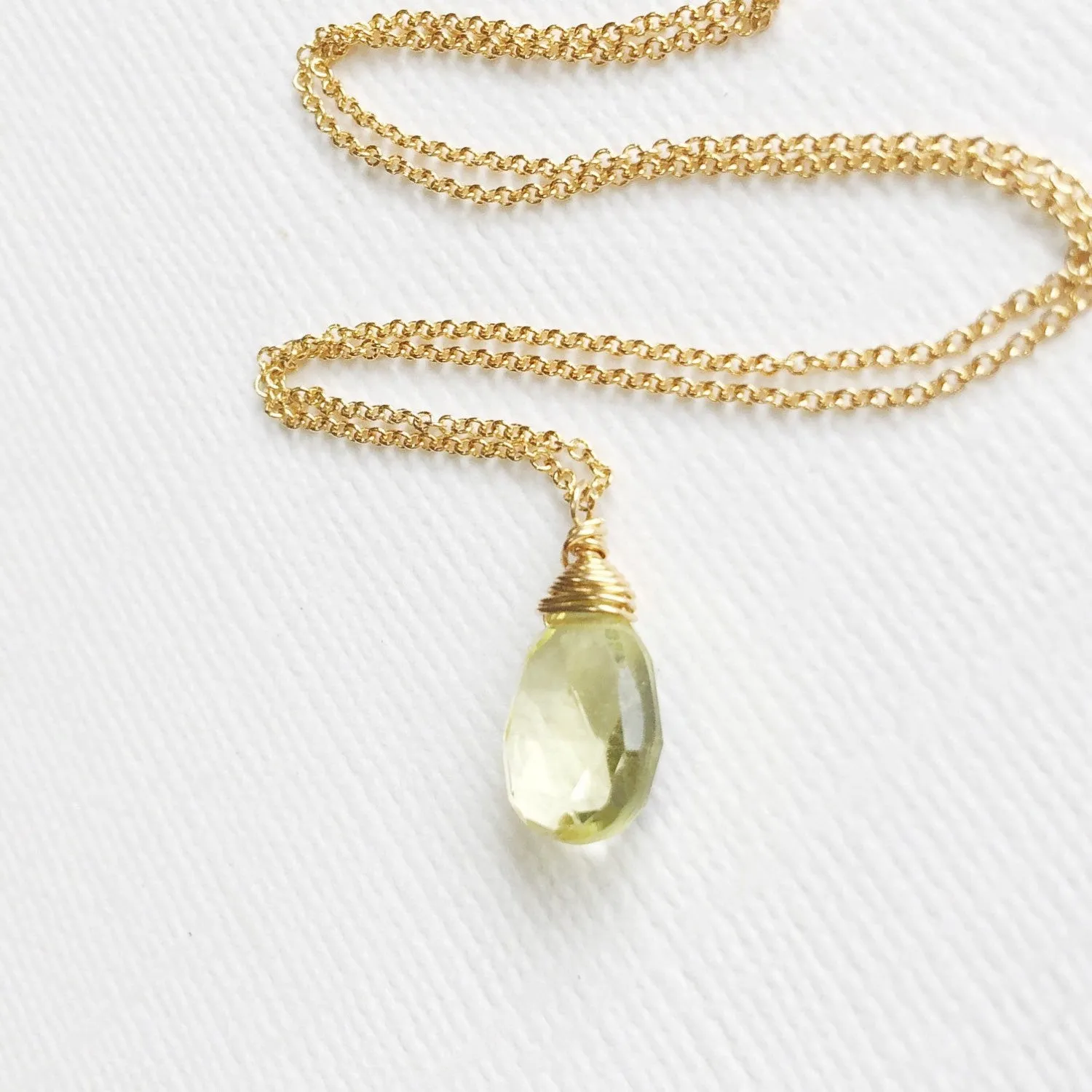 Necklace Yazmin - Lemon Topaz  (N197)