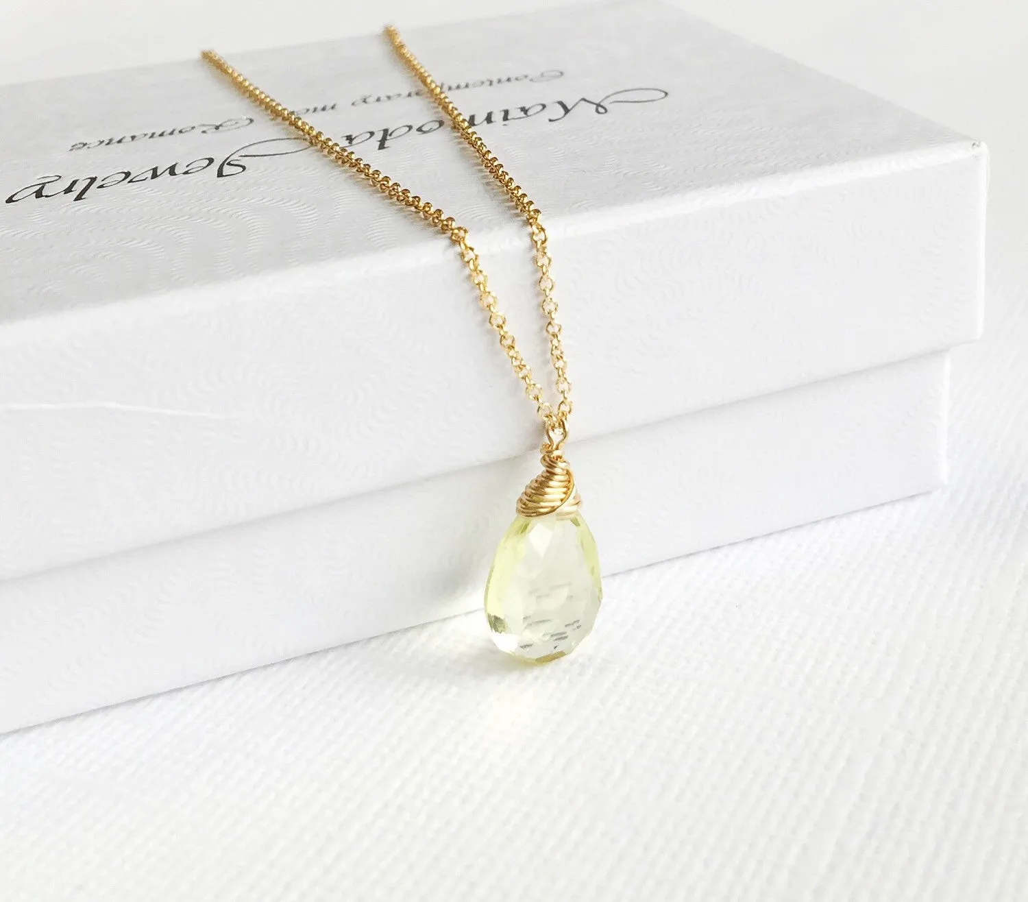 Necklace Yazmin - Lemon Topaz  (N197)