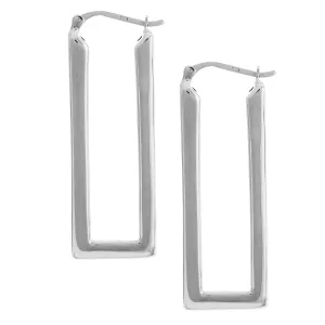 NEW: Large Rectangle Hoop Earrings - 44mm Long Hoops