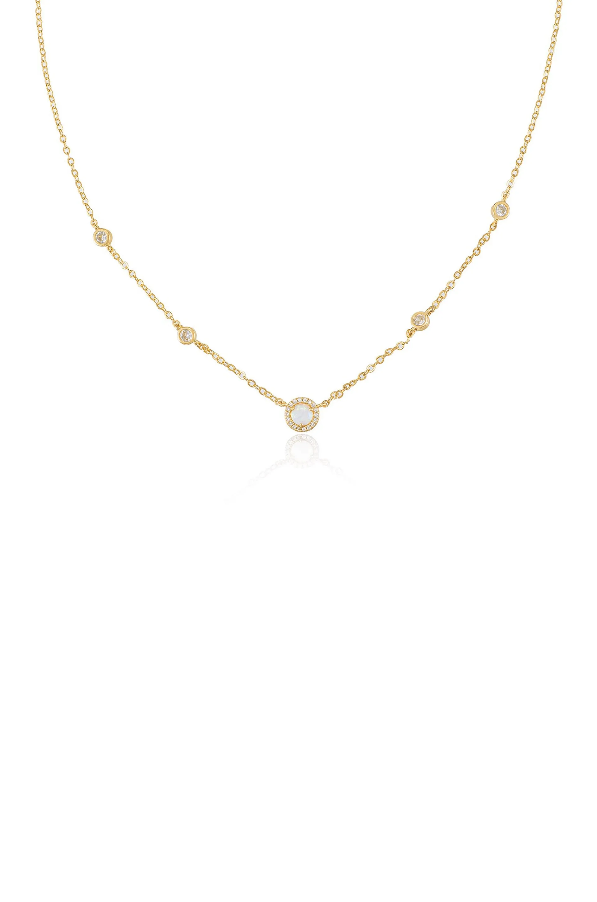 Olivia Opal and Crystal Necklace