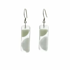 Onda Glass Earrings - White