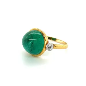 One-of-a-kind Colombian Emerald Cocktail Ring