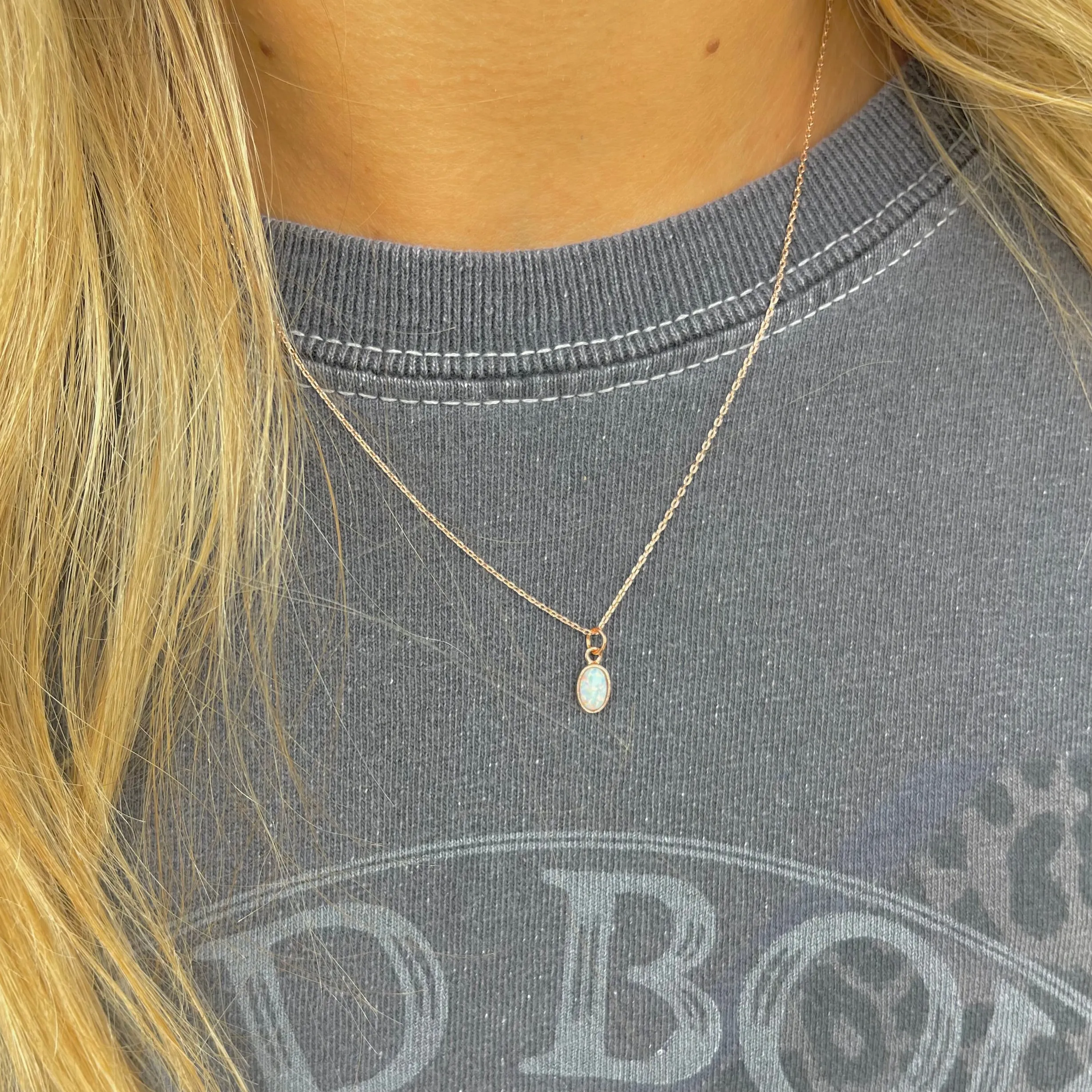 Opal Necklace: Gold/Silver