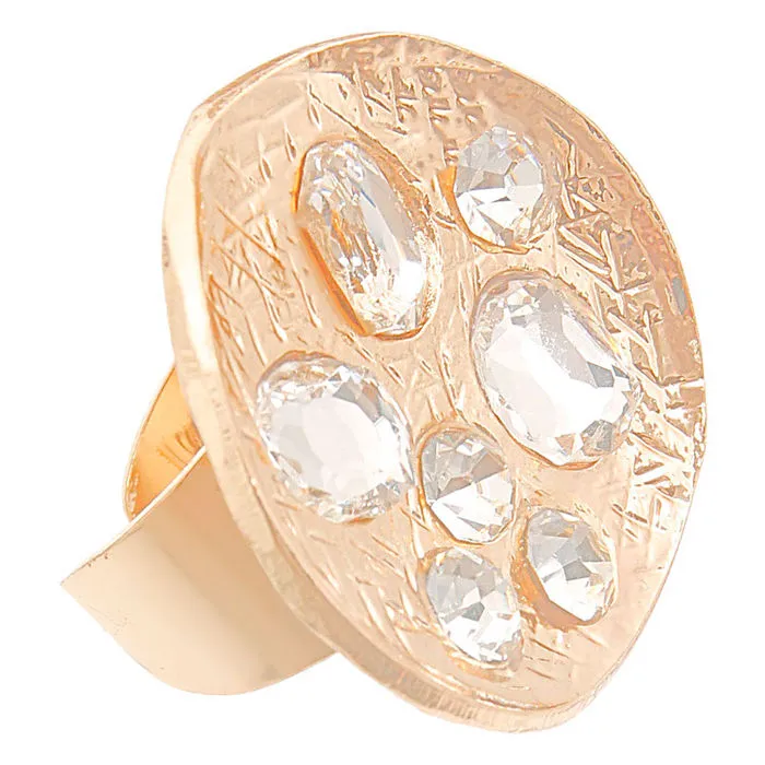 Oval Crystal Ring