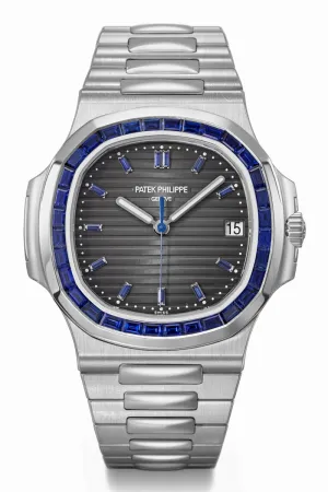 Patek Philippe Nautilus 5711/111P-001 – Limited Edition Platinum Blue Sapphire Bezel 44mm Men’s Watch