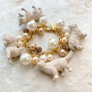 Pearl Must Love Cats Charm Bracelet