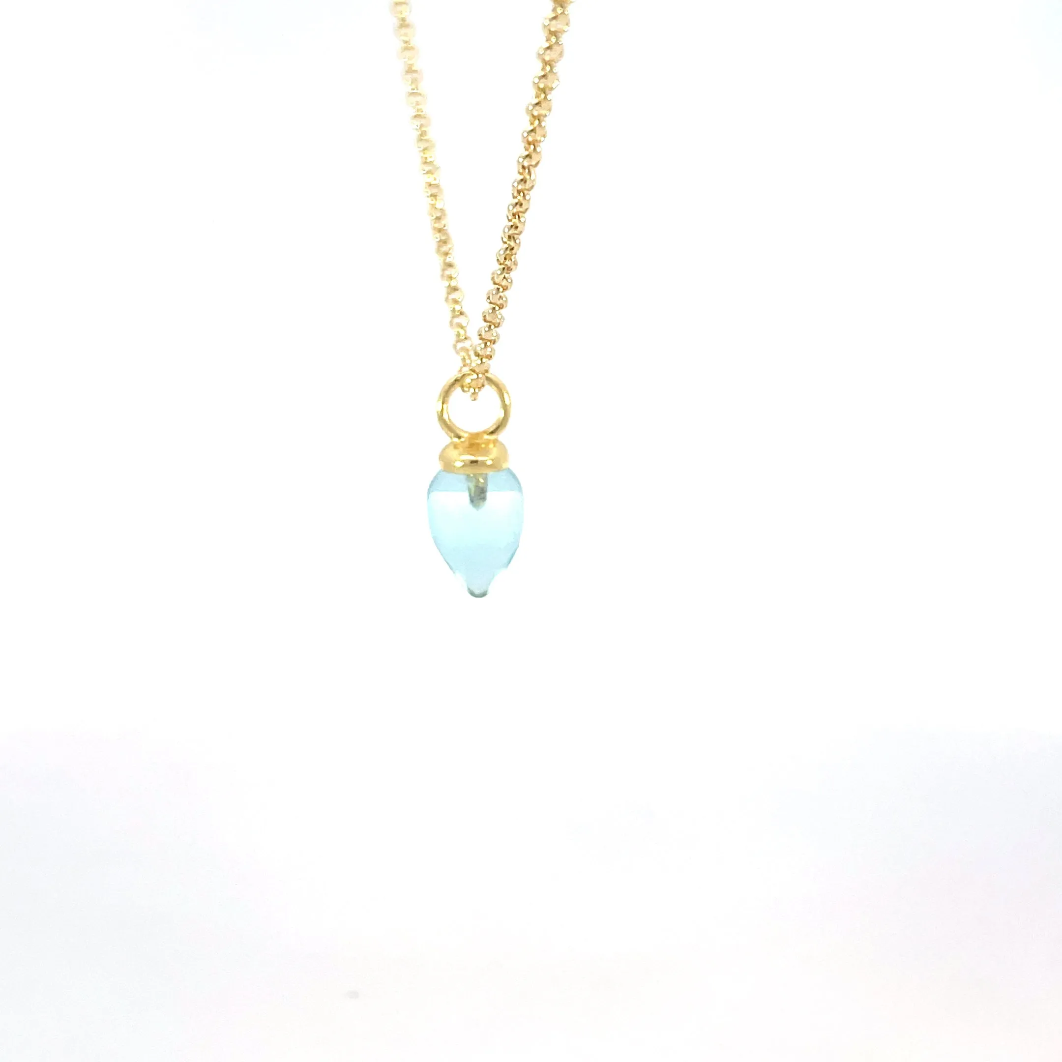 Pendulum Collection Blue Topaz Necklace