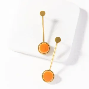 Pendulum Earrings in Terra Cotta