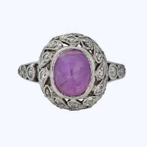 Pink Star Sapphire Ring