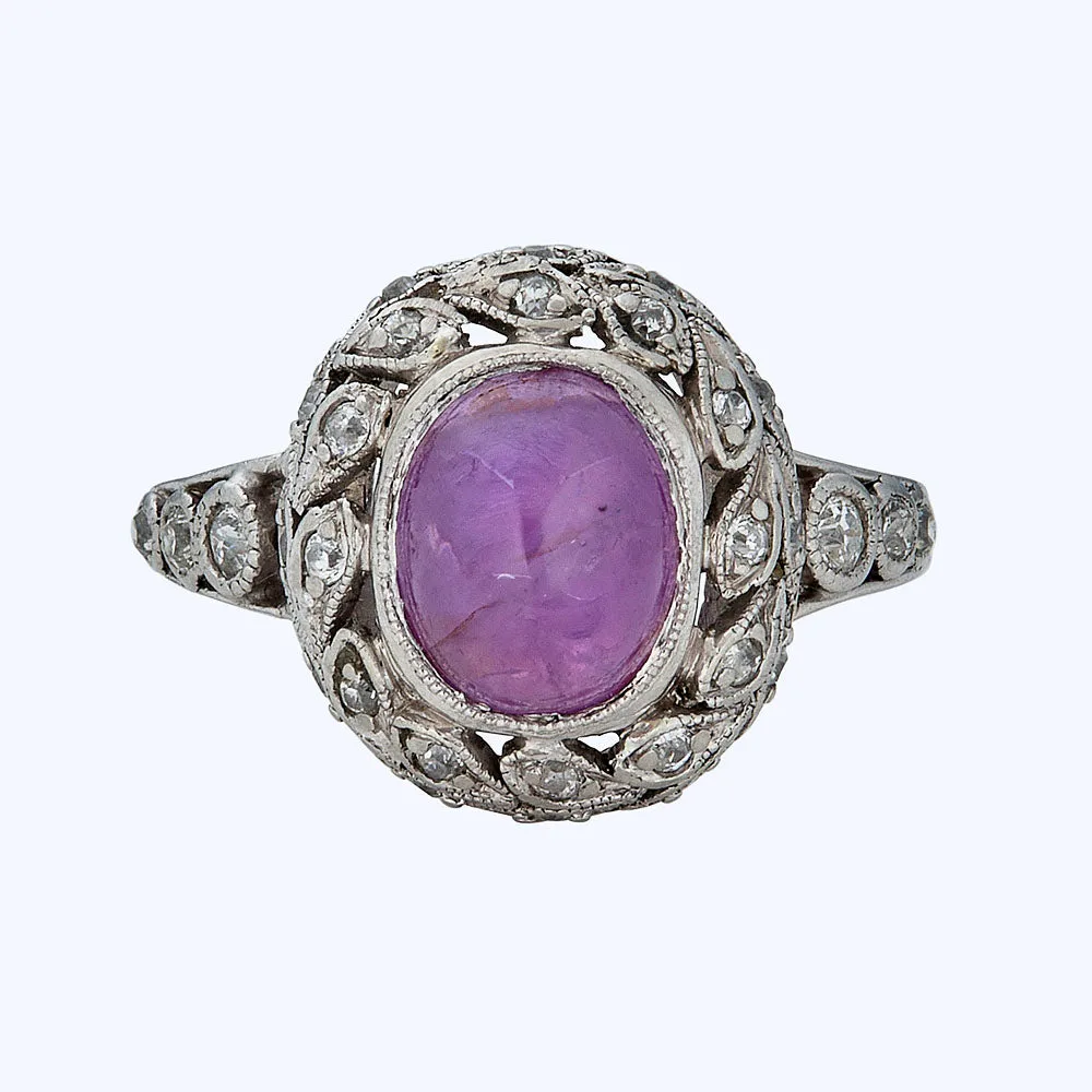 Pink Star Sapphire Ring