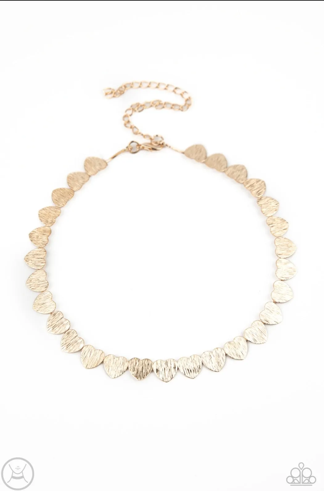 Playing HEART To Get Gold Choker - Paparazzi Accessories