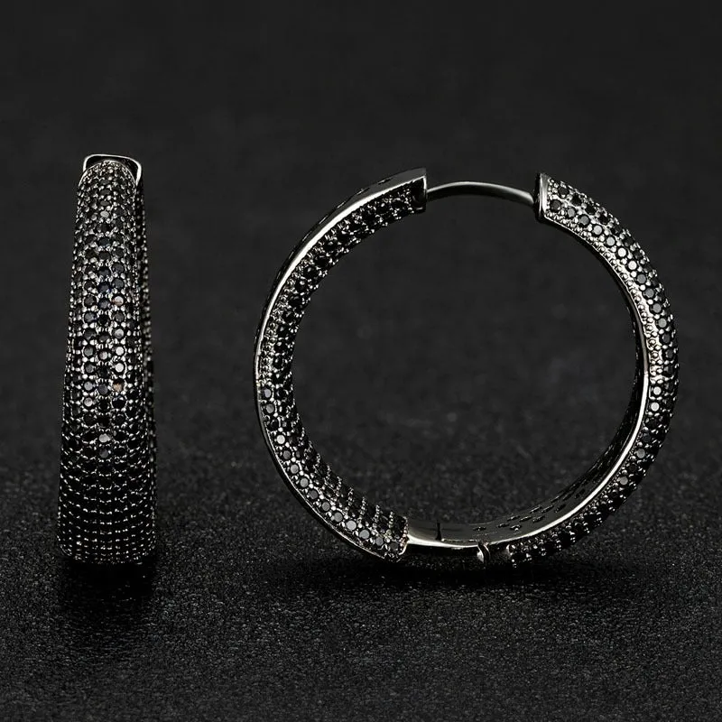 Pre Order:  Exaggerated Rhinestone Hoop Earrings