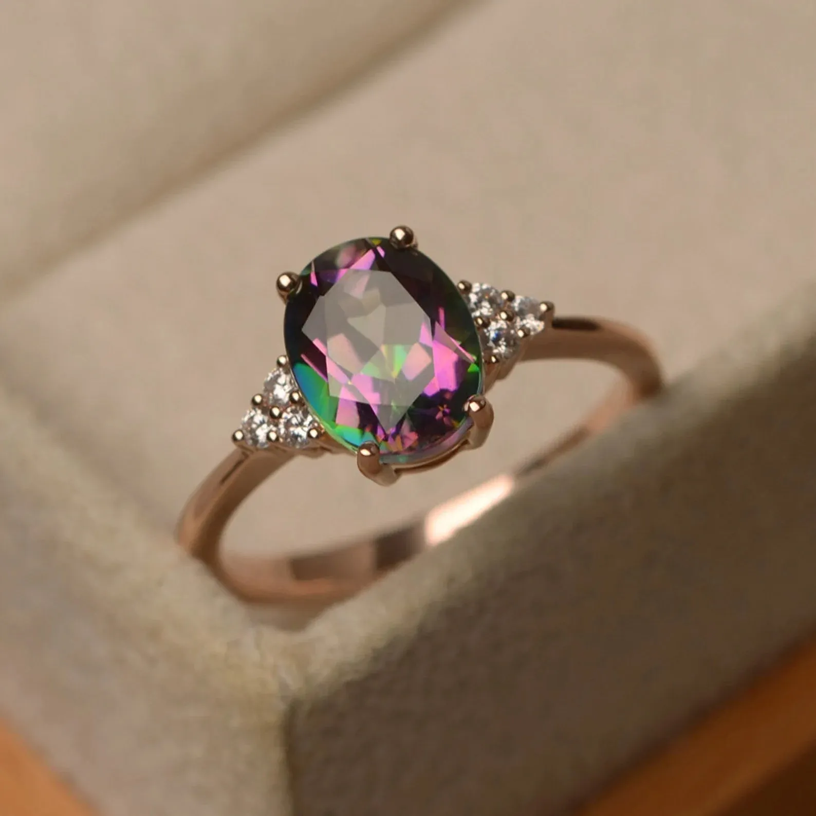 Promise Mystic Topaz Stone Ring