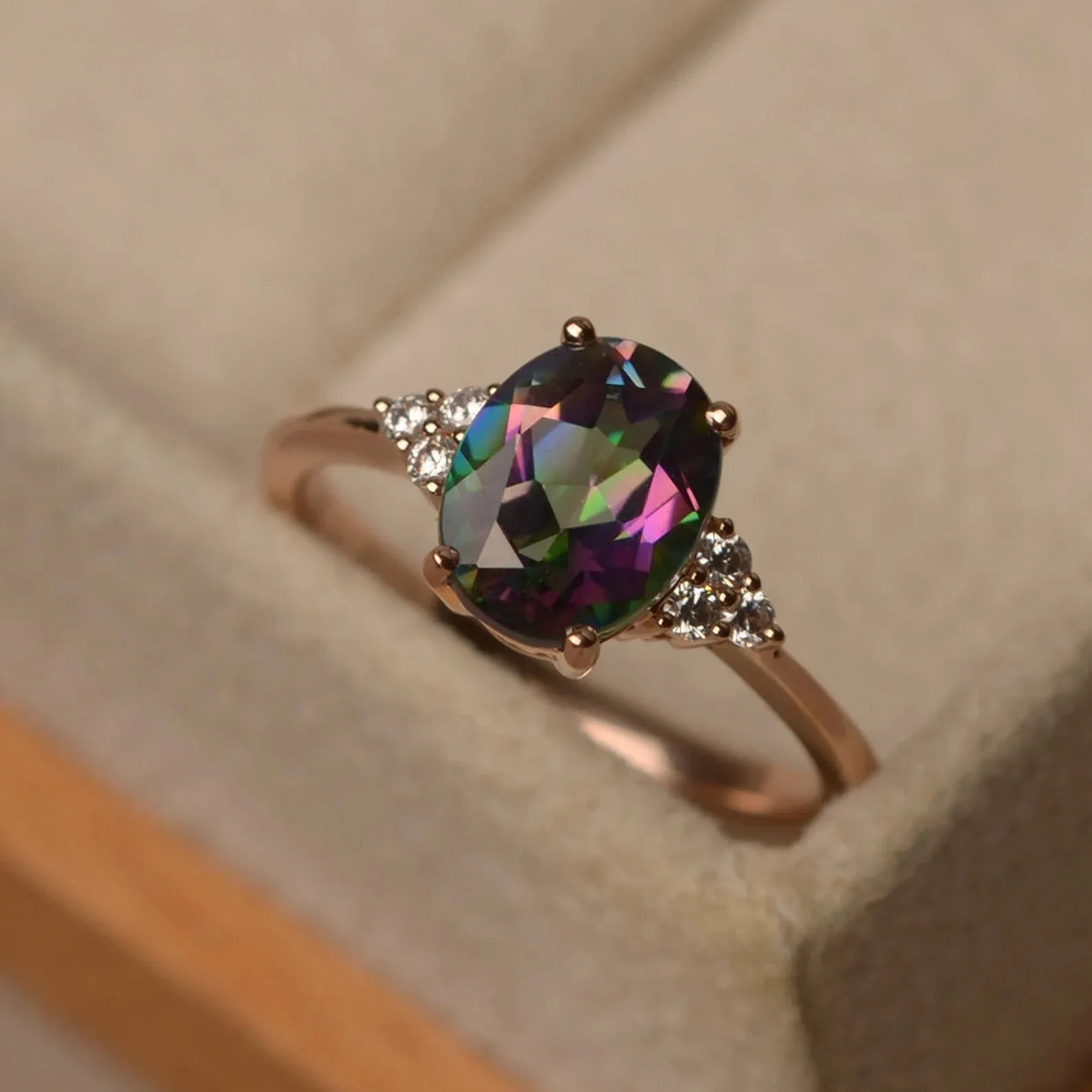 Promise Mystic Topaz Stone Ring