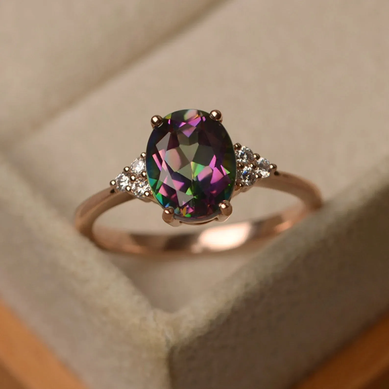 Promise Mystic Topaz Stone Ring