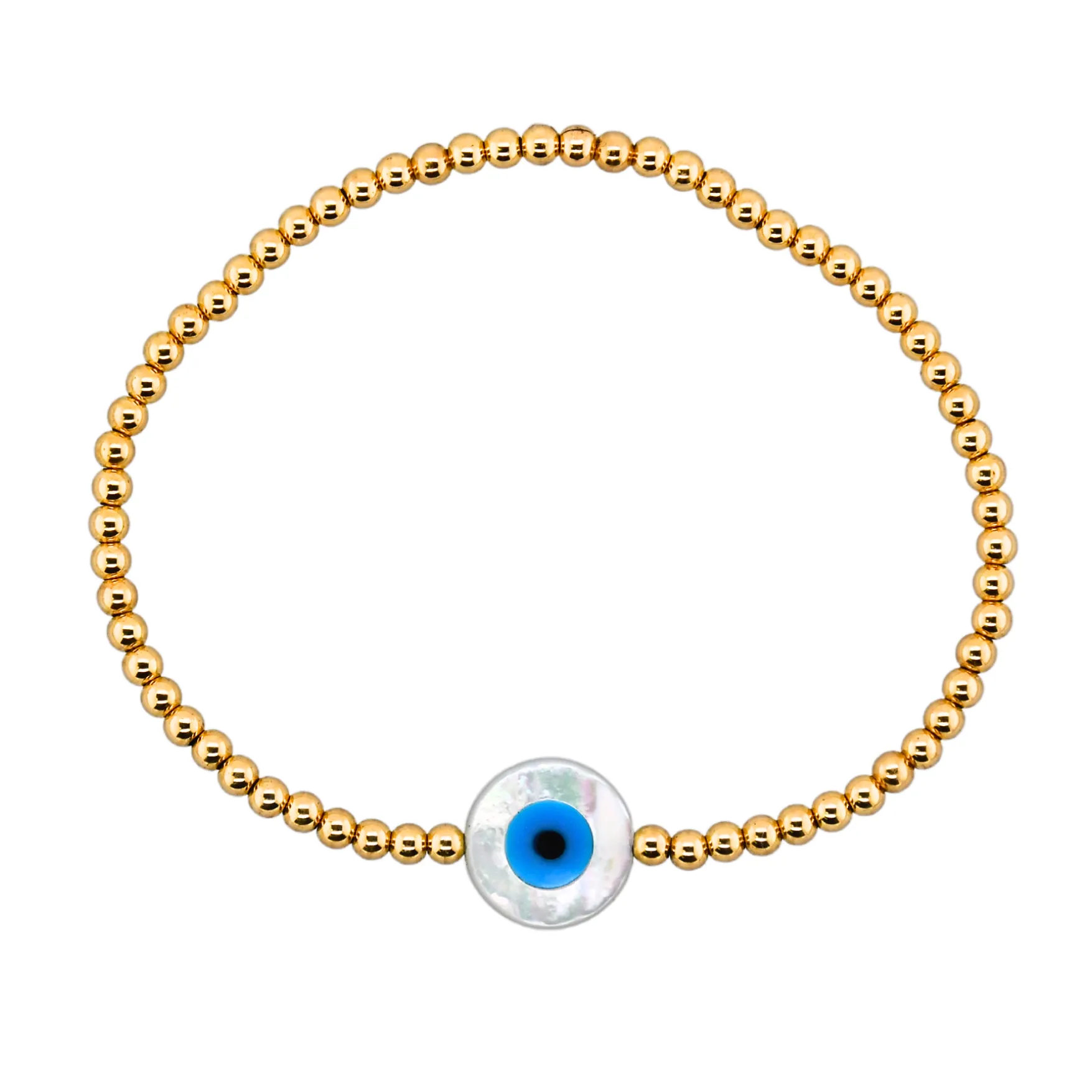 "EVIL EYE MOP" Large Opal Charm Bracelet