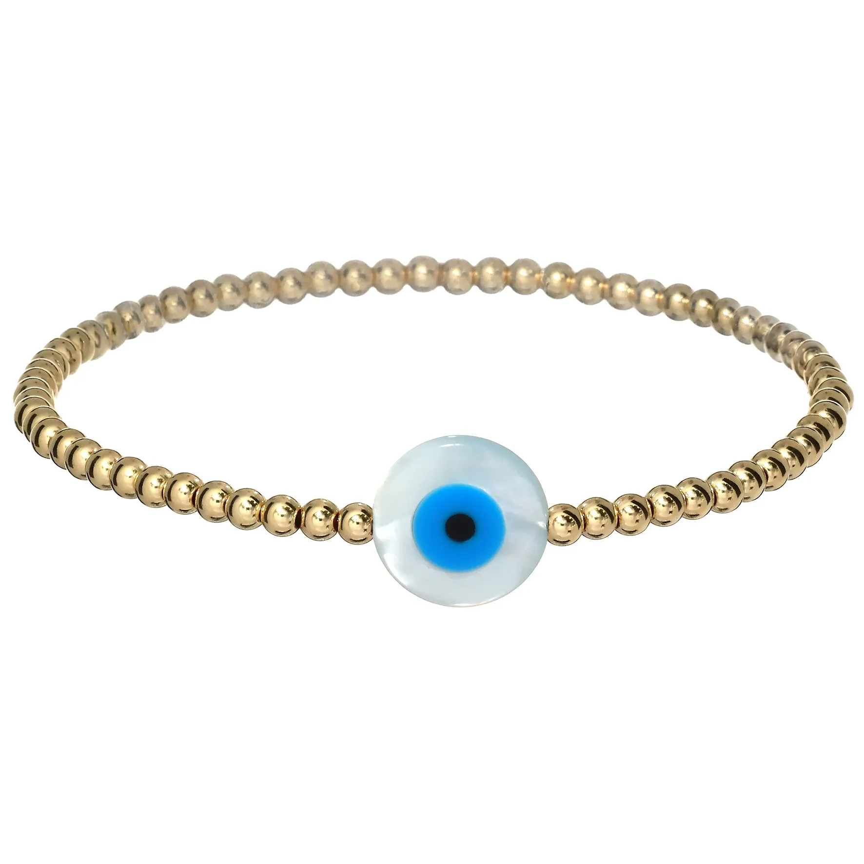 "EVIL EYE MOP" Large Opal Charm Bracelet