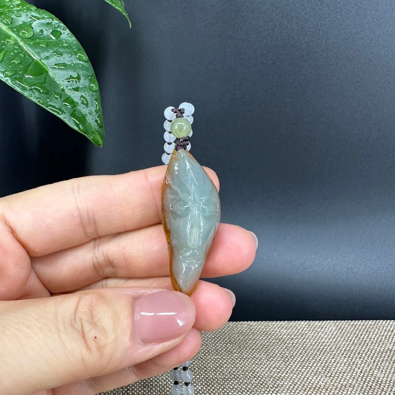 RealJade® Co.  Genuine Burmese Jadeite Jade Unique Ultraman Pendant Necklace