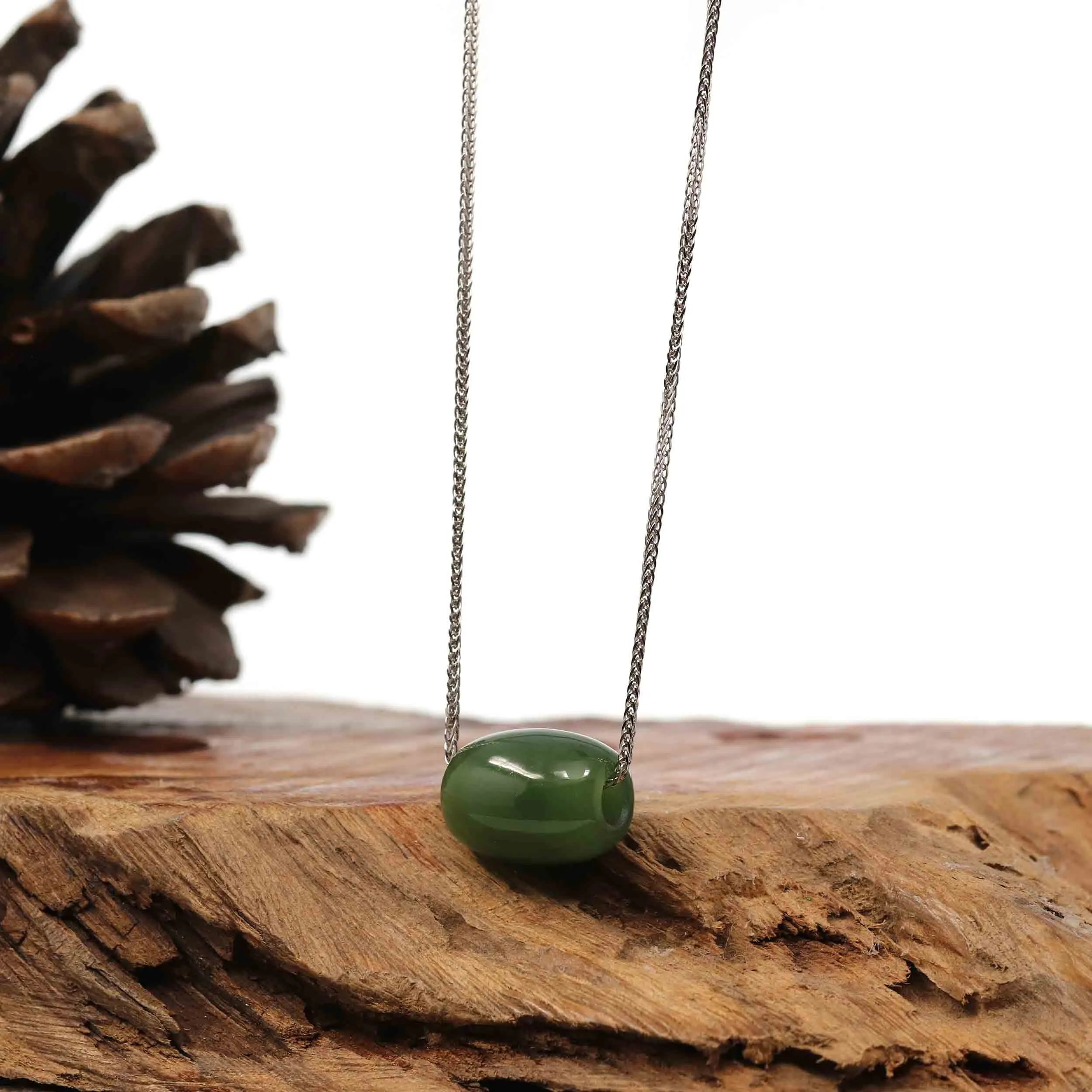 RealJade® Co. "Lu Lu Tong" Green Jade Lucky TongTong Pendant Necklace