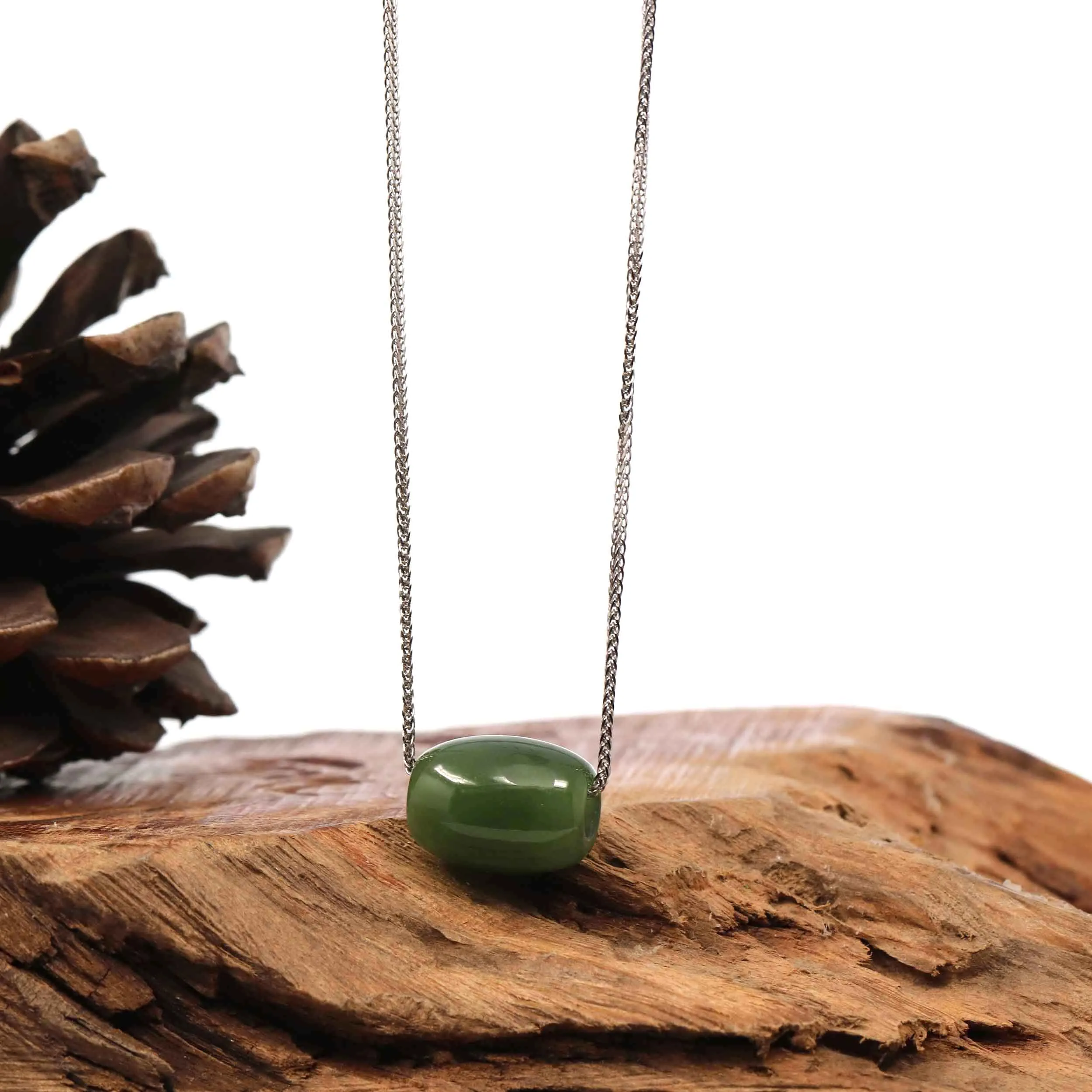 RealJade® Co. "Lu Lu Tong" Green Jade Lucky TongTong Pendant Necklace