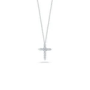 Roberto Coin Tiny Treasures .39CTW Cross Pendant in 18K White Gold