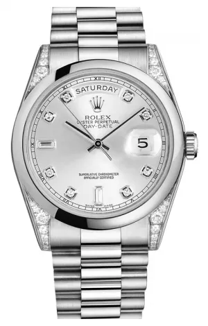 Rolex - Day-Date President Platinum - Domed Bezel - Diamond Lugs- President