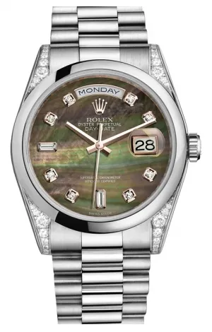 Rolex - Day-Date President Platinum - Domed Bezel - Diamond Lugs- President