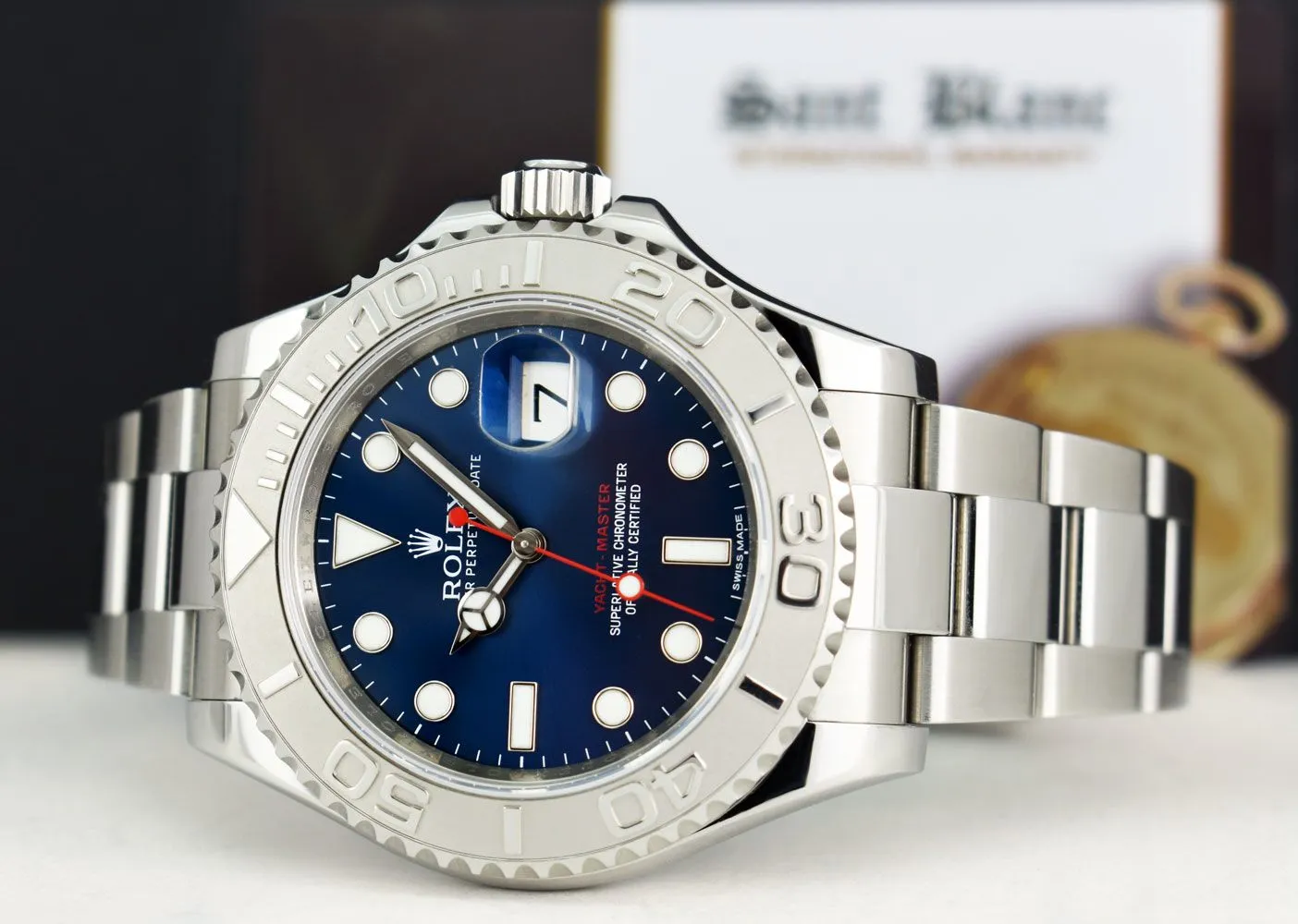 Rolex Platinum & Stainless Steel Yachtmaster 40 Blue Dial Model 116622