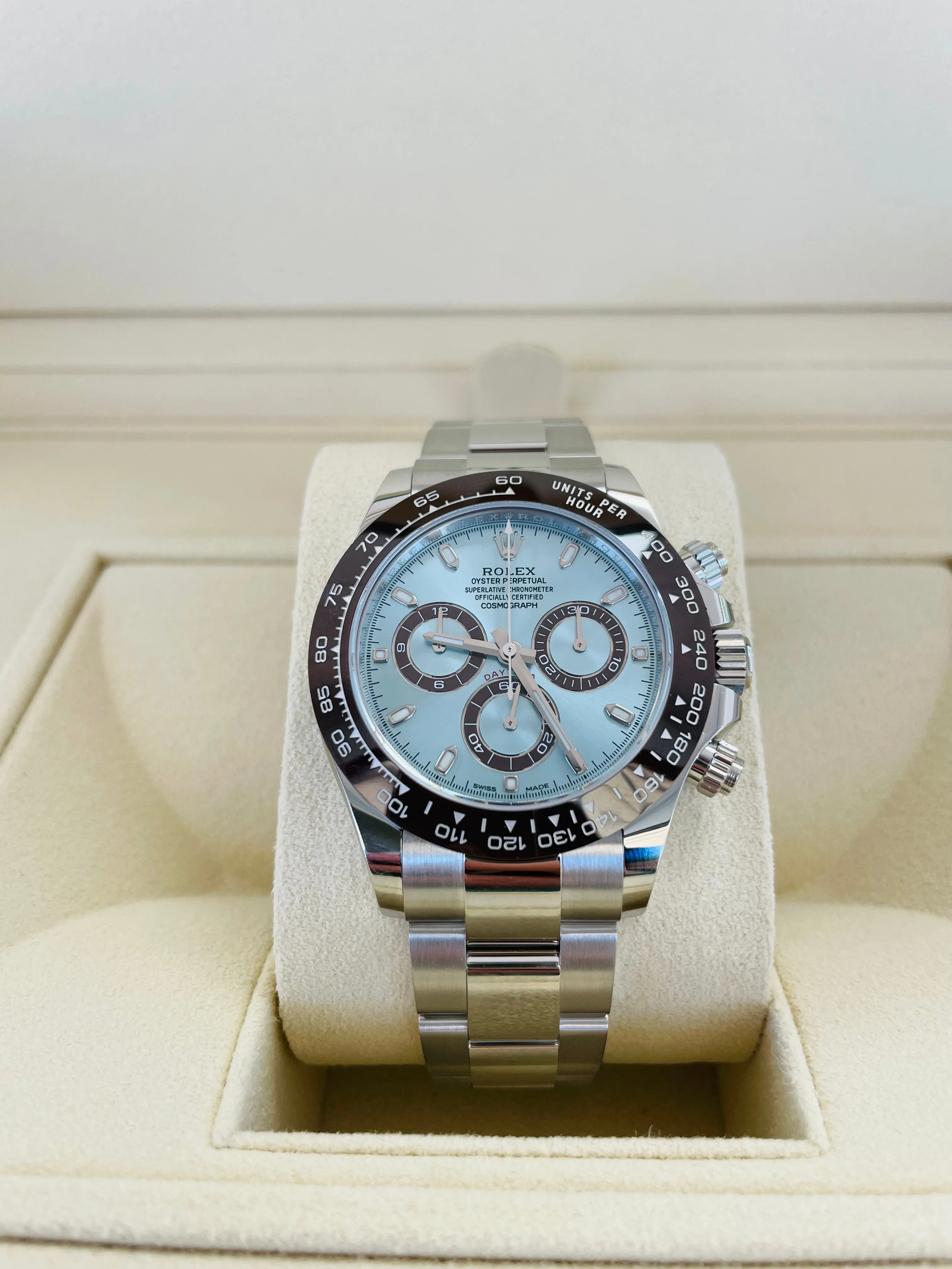 Rolex Platinum Daytona Ice Blue 116506 Box and Papers Unworn 2022