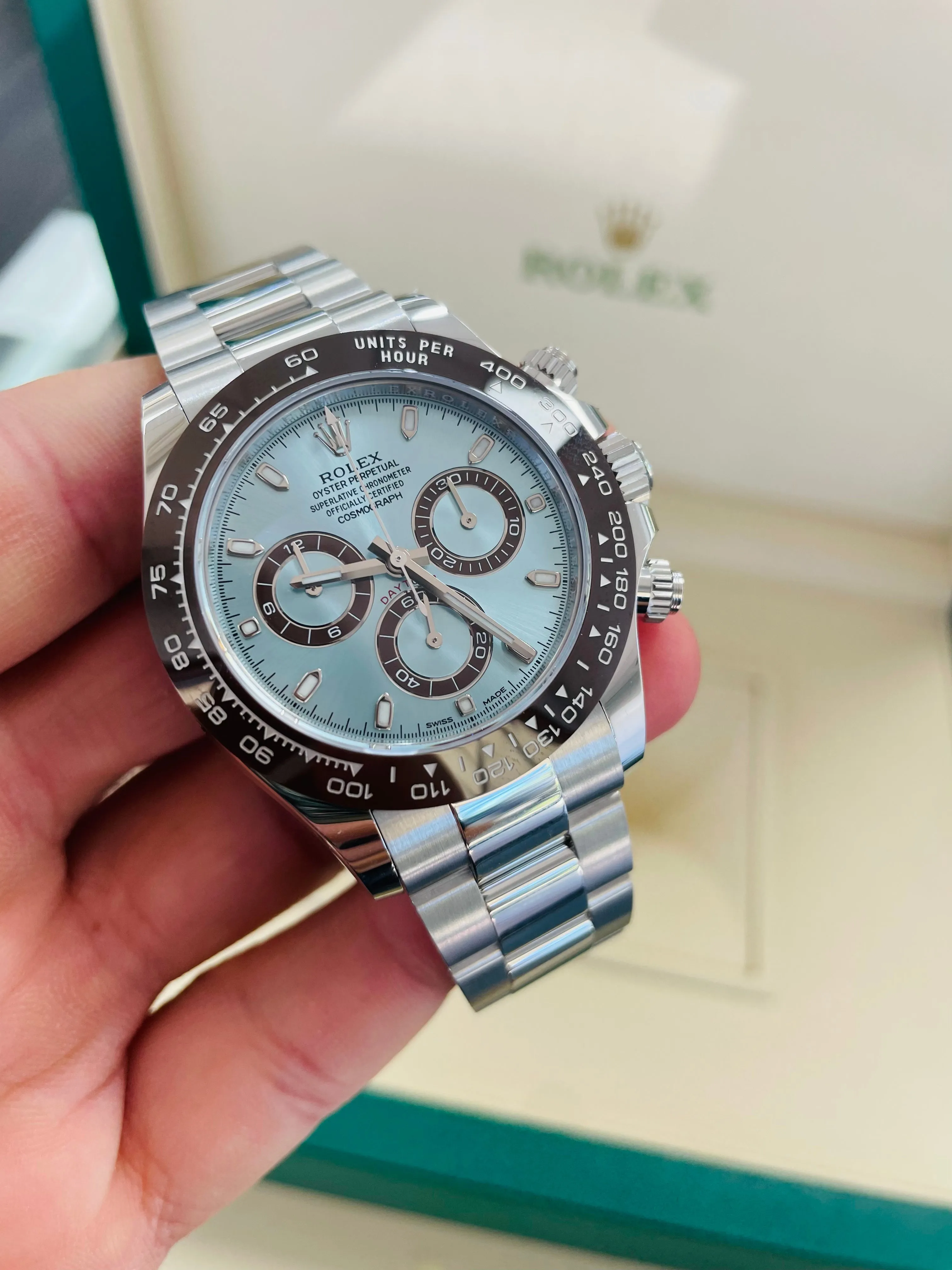 Rolex Platinum Daytona Ice Blue 116506 Box and Papers Unworn 2022