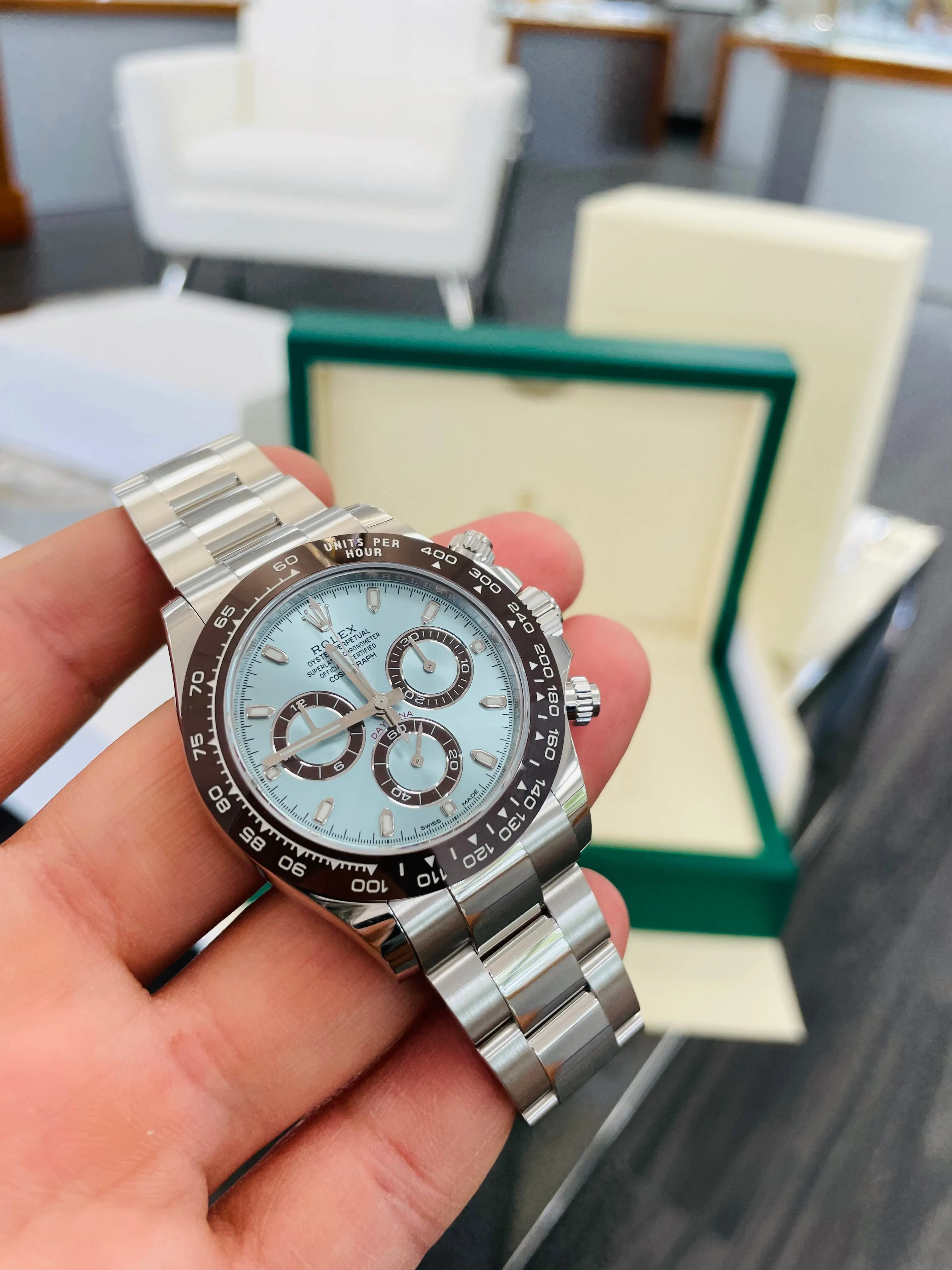 Rolex Platinum Daytona Ice Blue 116506 Box and Papers Unworn 2022