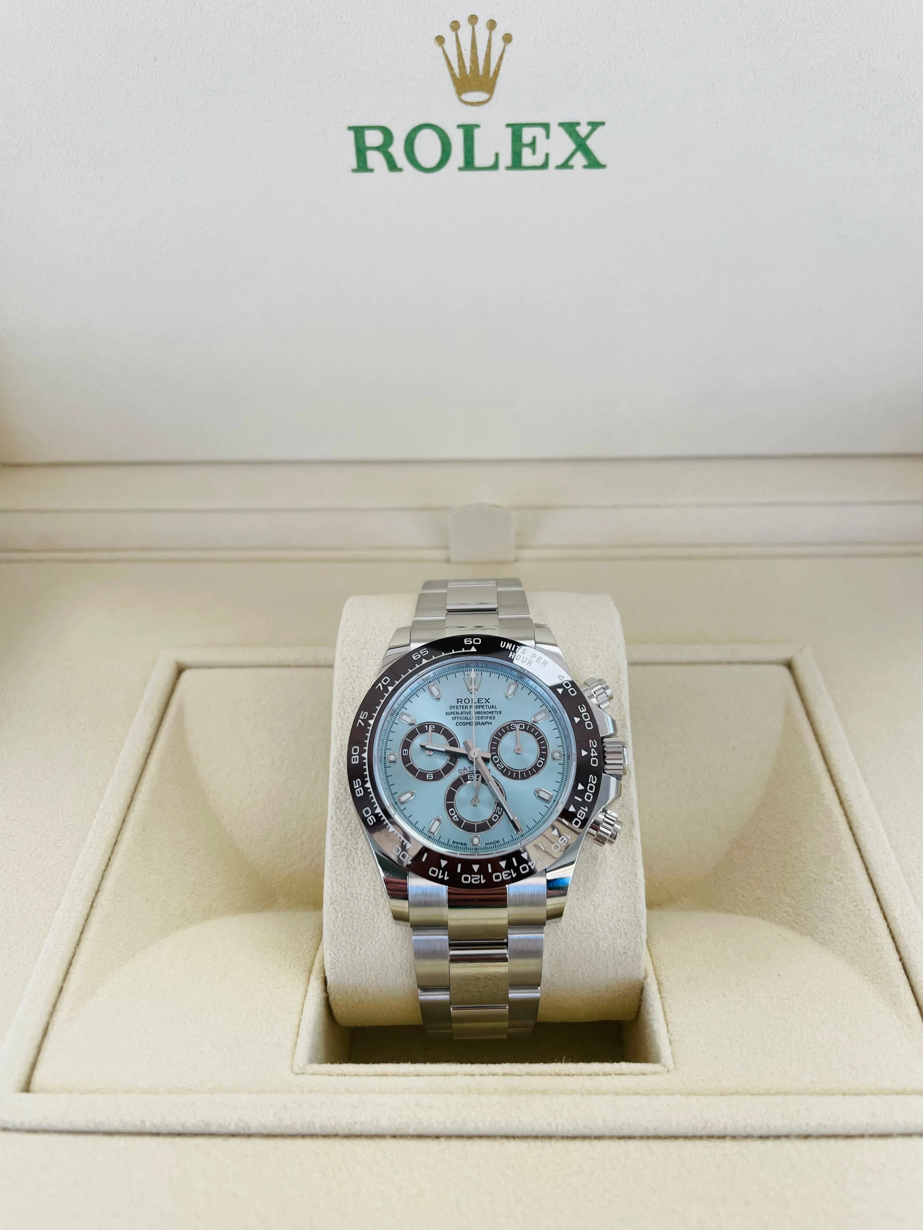 Rolex Platinum Daytona Ice Blue 116506 Box and Papers Unworn 2022