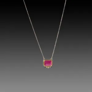 Ruby Necklace with Diamonds