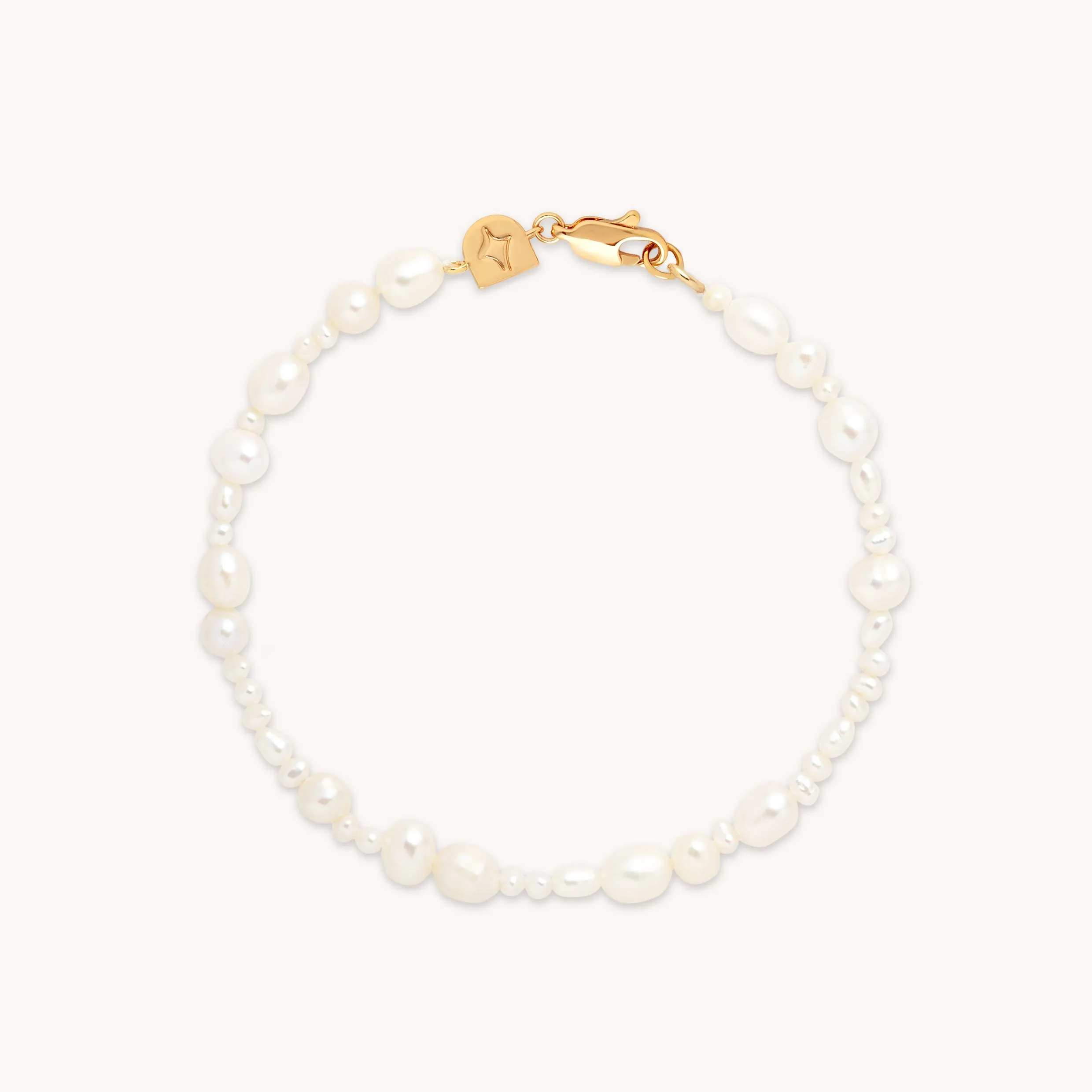 Serenity Pearl Beaded Bracelet in Gold