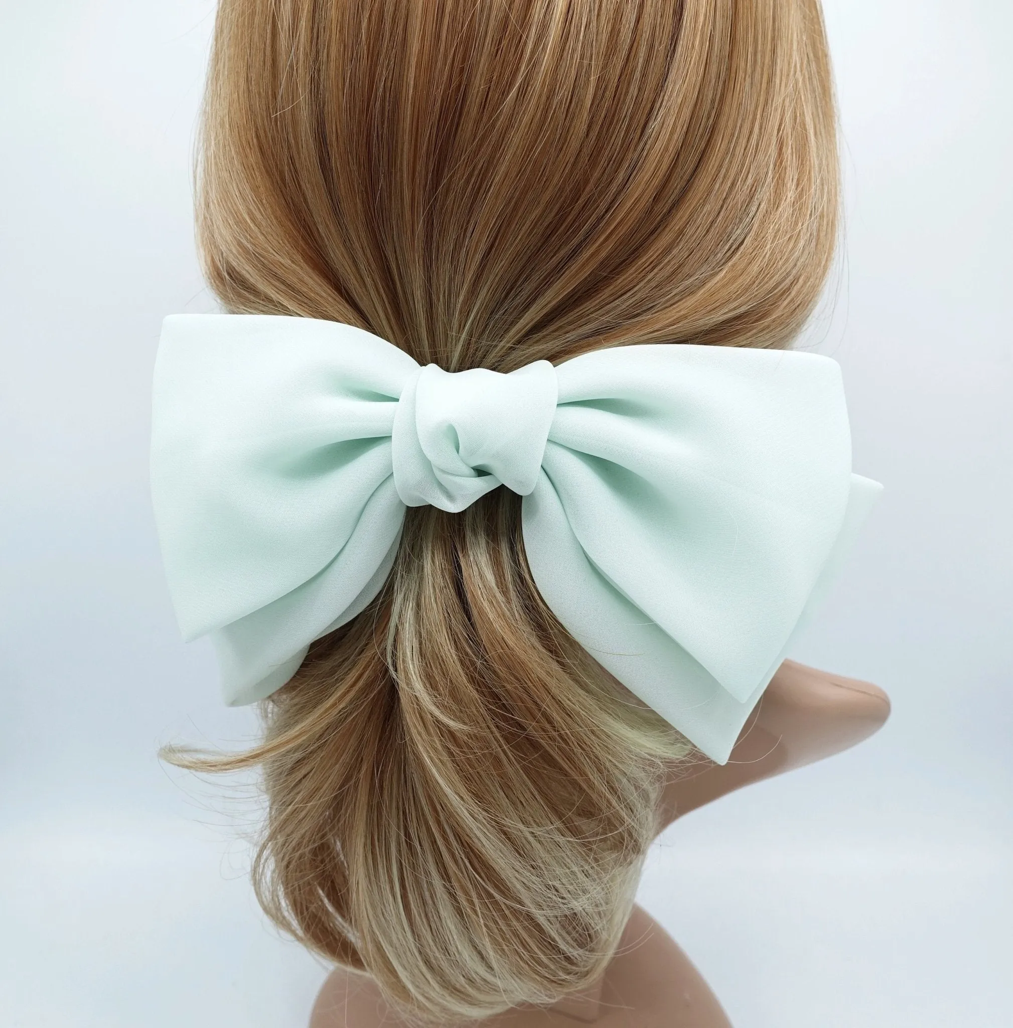 sheer chiffon big bow hair barrette women hair accessory