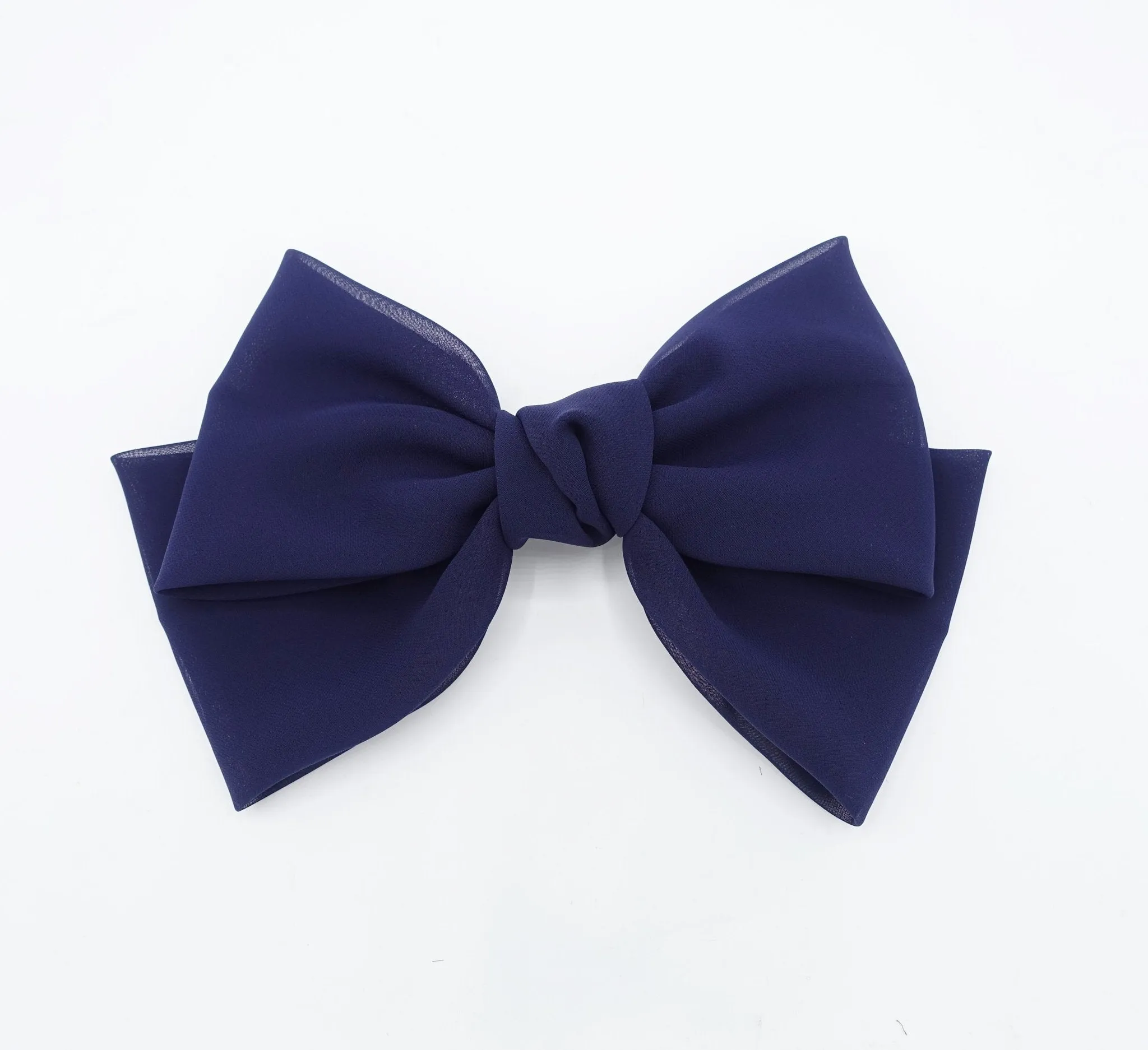 sheer chiffon big bow hair barrette women hair accessory