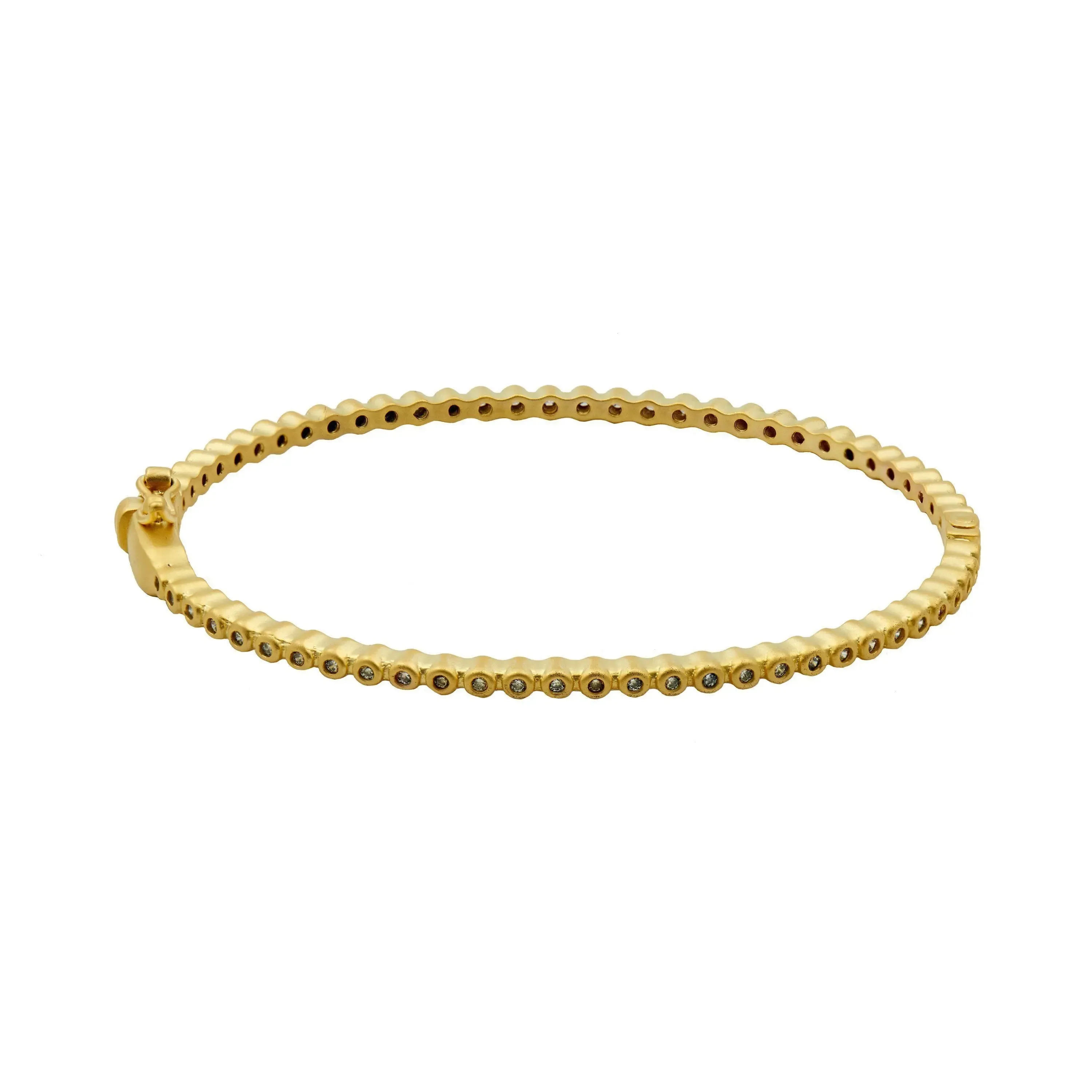 Signature Bezel Pavé Hinge Bangle