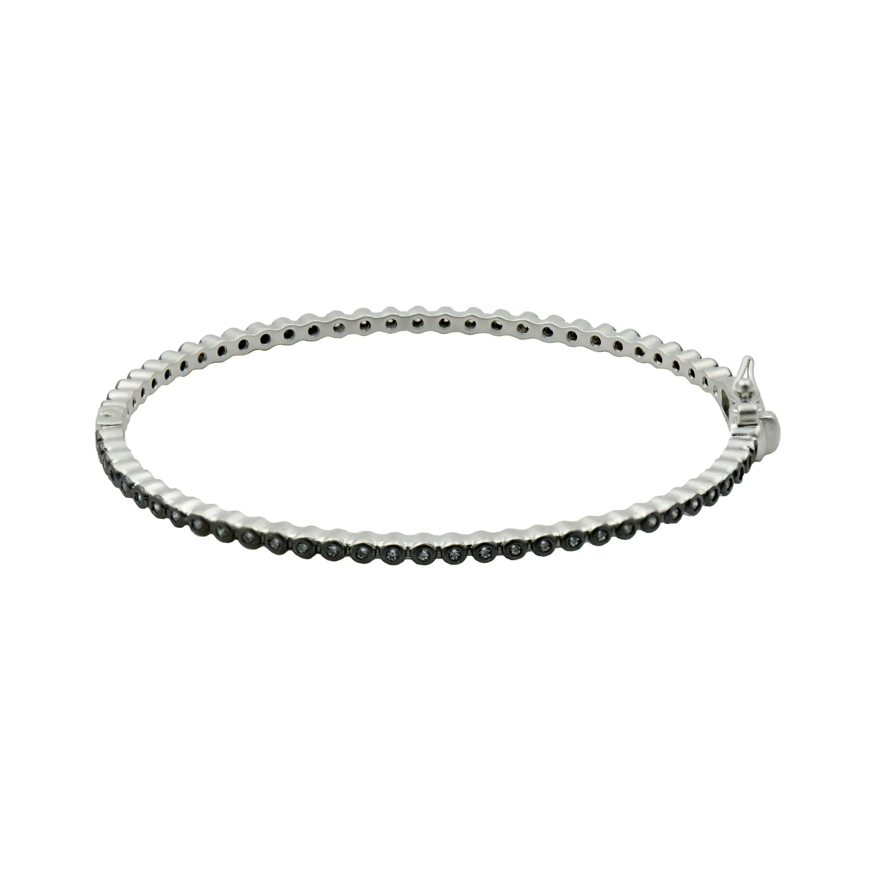 Signature Bezel Pavé Hinge Bangle