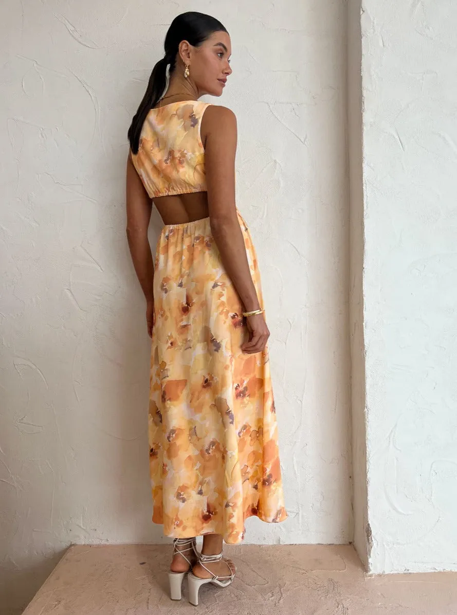 Significant Other Libby Maxi Dress in Painted Poppy