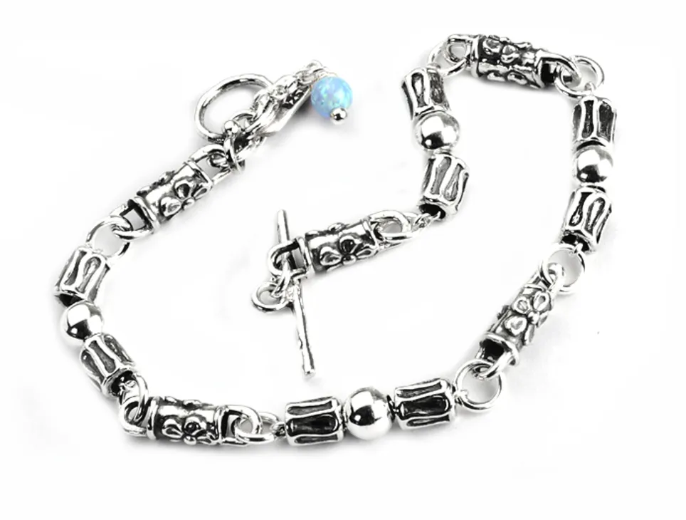 Silver Barrel Bracelet