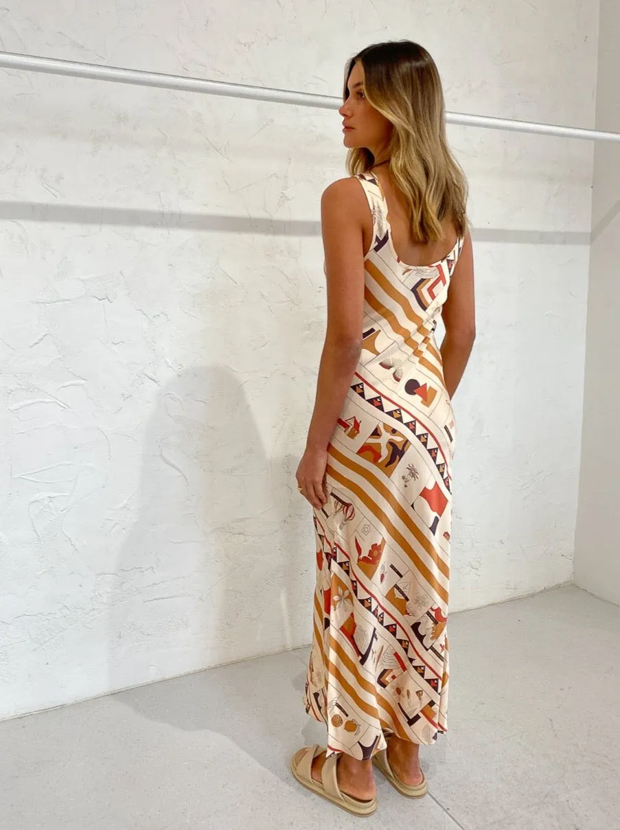 Sir Soleil Midi Dress in Soleil Print