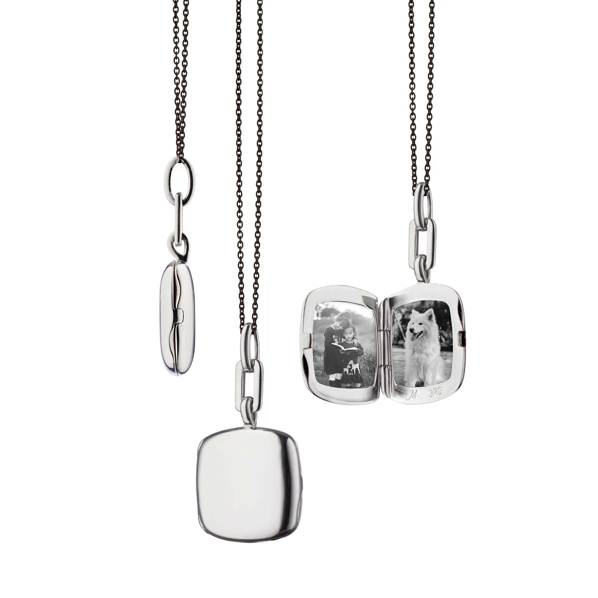 Slim "Viv" Sterling Silver Locket Necklace