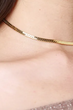 Small Curb Link Choker Necklace