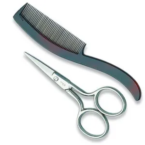 Sow Good Mustache Scissors & Comb 1 Pack