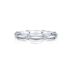 Stackable Wave Eternity Band