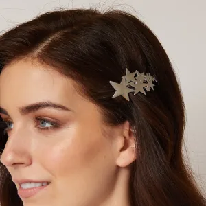 Star Hair Clip in Silver or Gold Star Barrette