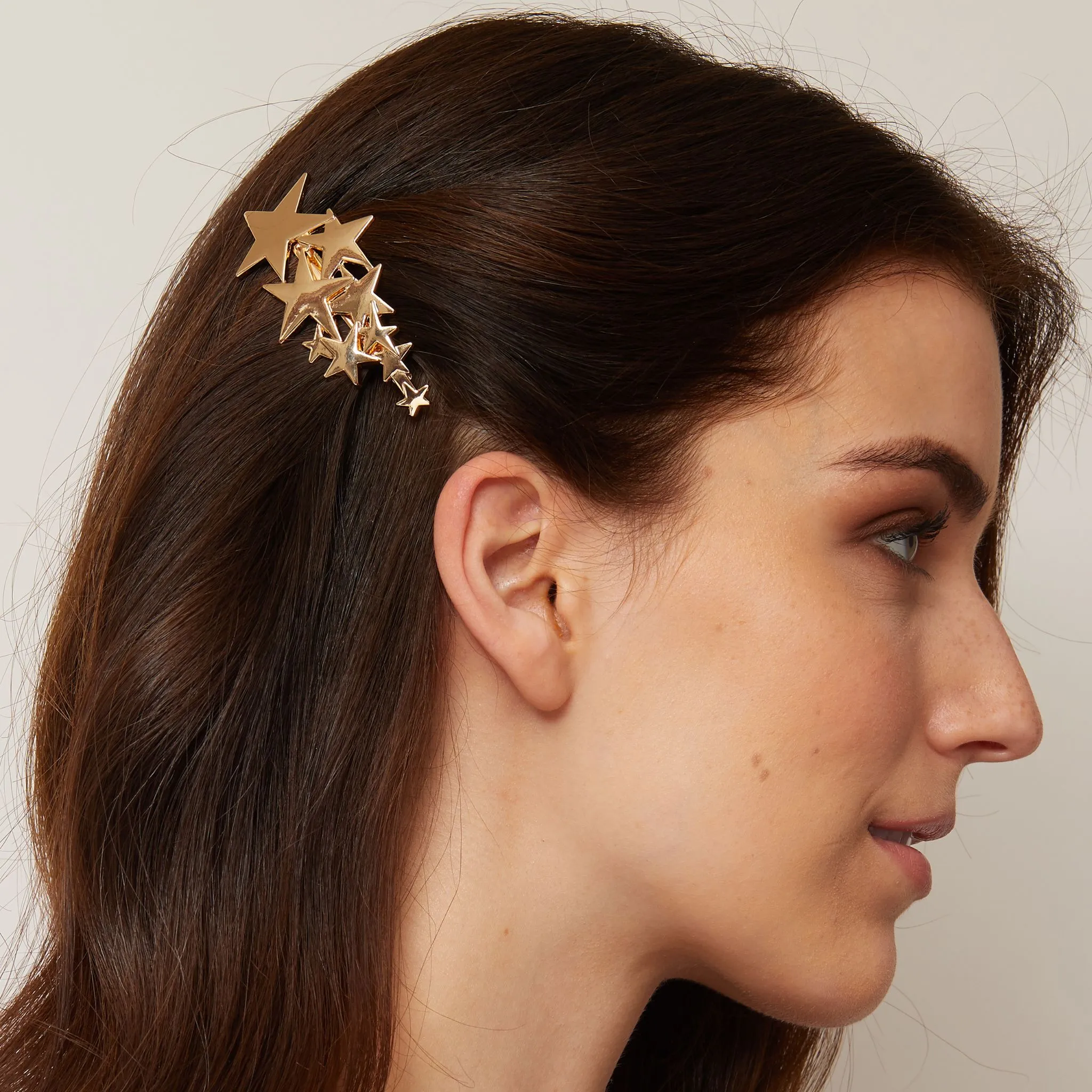 Star Hair Clip in Silver or Gold Star Barrette