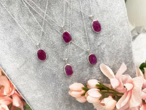 Sterling Silver Ruby Necklace