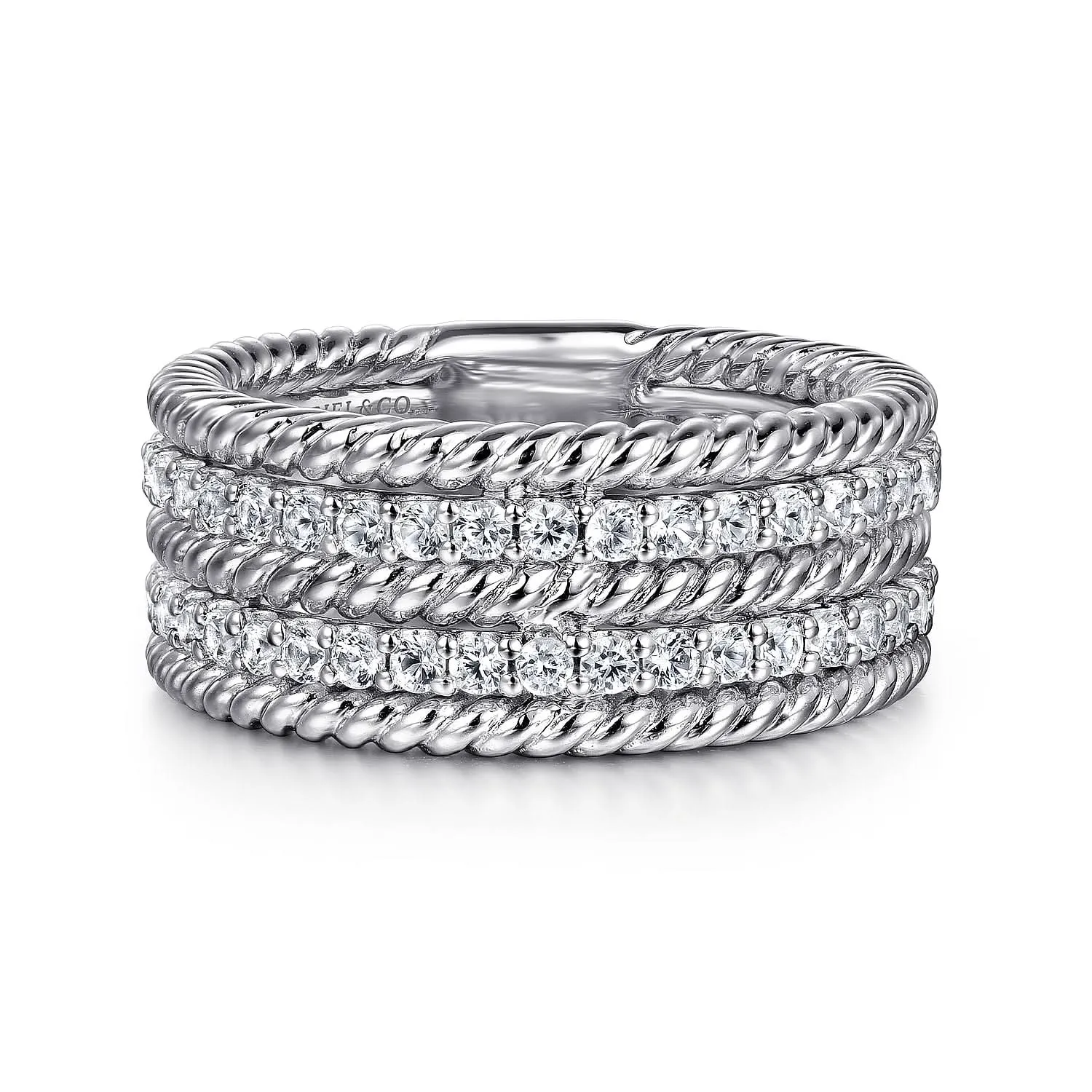 Sterling Silver White Sapphire Stackable Ring