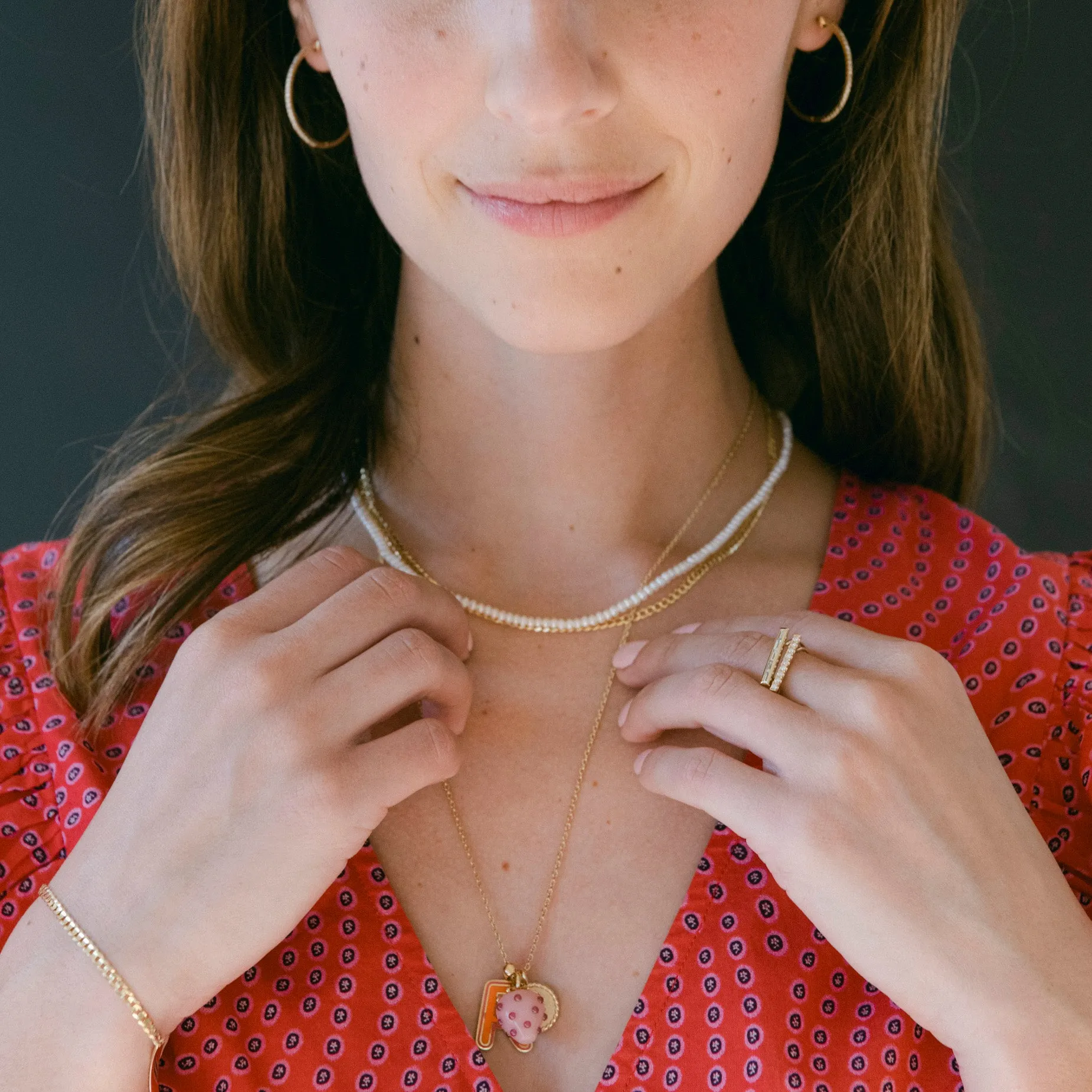 Strawberry Opal Pendant